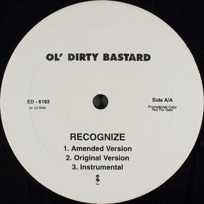 12-дюймовая пластинка OL' DIRTY BASTARD - Recognize ED6193PROMO Elektra 1999 US Rap & Hip-Hop/R&B Б/у