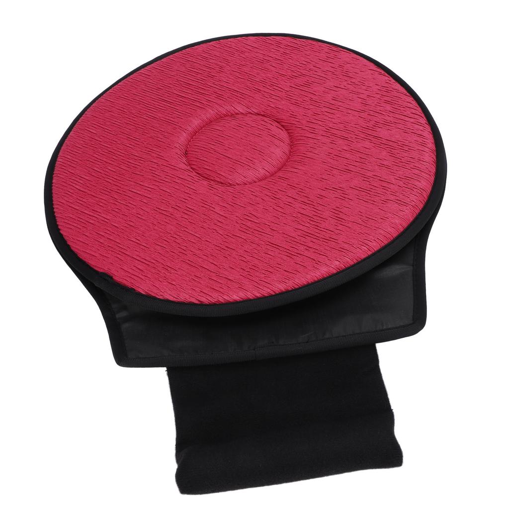 360 Degree Swivel Cushion Portable Memory Foam Rotating Vehicle Cushion for Elderly Office Camping Wine Red