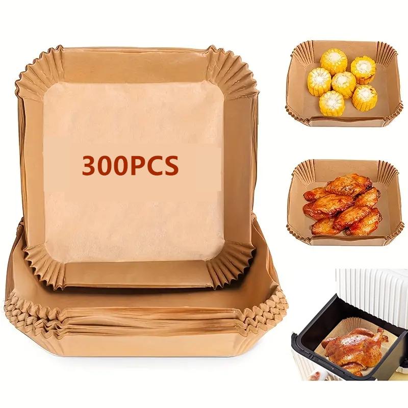 50/100Pcs Air Fryer Disposable Paper Parchment Wood Pulp Steamer Cheesecake Air Fryer Accessories Baking Paper For Air Fryer
