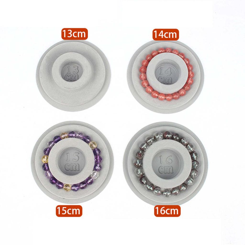 8 шт. Круглая флокированная доска для бисера для изготовления браслетов, ожерелий, бисероплетения, ювелирных изделий, органайзер-лоток, измерительный инструмент, аксессуар