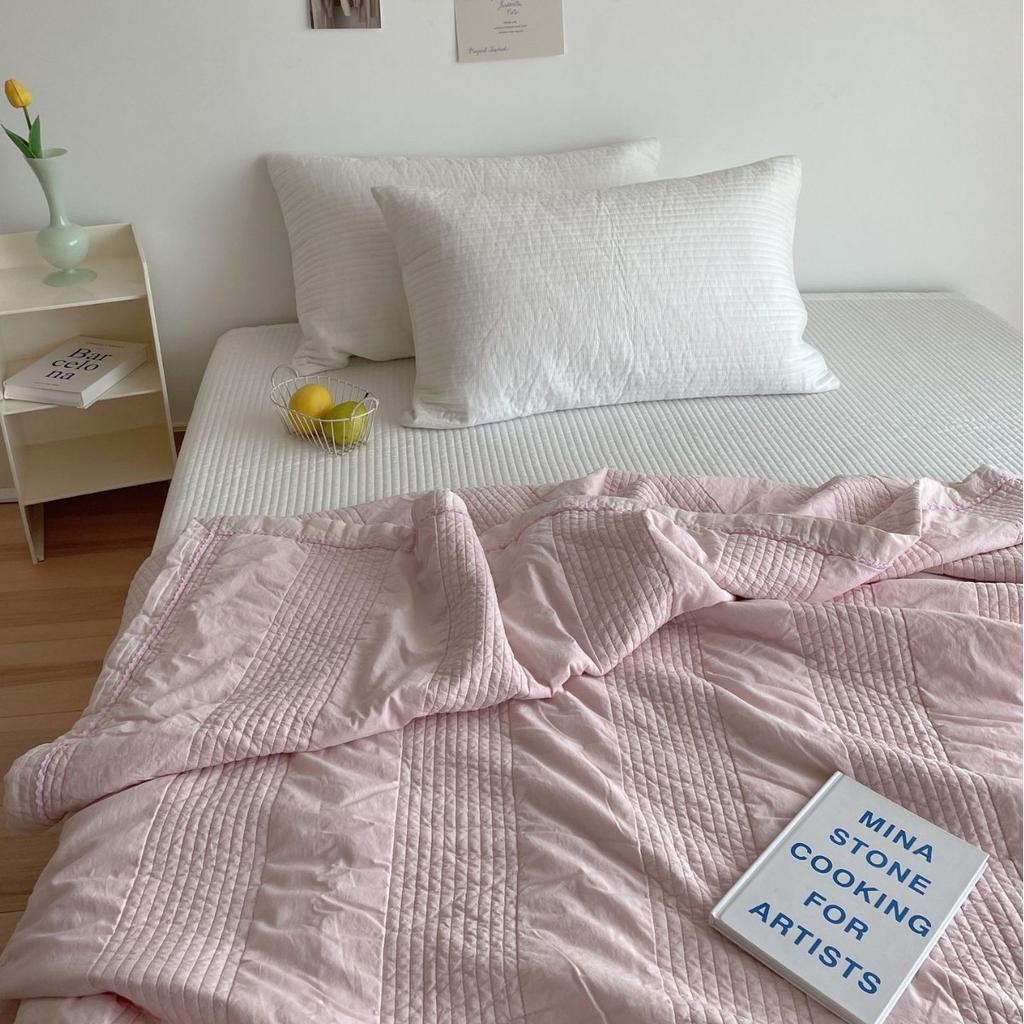 100% Хлопок Мягкий Покрывало с Песочной Стиркой 220x240см 1 шт. Летнее Одеяло Легкое Охлаждающее Одеяло Однотонное Однотонное Тонкое Постельное Белье