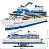 2428PCS Mini Particle Bricks City Cruise Liner Building Blocks Assemble Toys Big Ship Ocean Liner White Boat For Kids Boy No Box