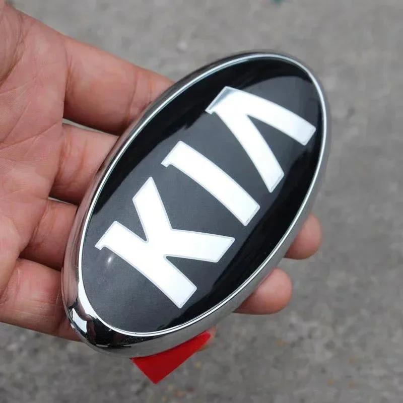QZGF3 ABS Car Front Emblem Rear Trunk Sticker Badge for KIA Sportage K3 K4 K5 KX3 Picanto Rio Ceed Cerato Soul Stonic CARNIVAL Styling