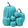 Artificial Assorted Pumpkins Fake Artificial Maple Leaves Halloween 7pcs