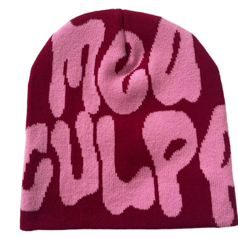 Hot Sell Customized Adult Fashion Printing Soft Winter Hat Knitted With Letters for Men and Women