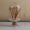 Matchstick Glass Bottle Aromatherapy Candle Glass Cloche Jar Fireplace Match Christmas Matchbox Storage Jar with Wooden Stopper