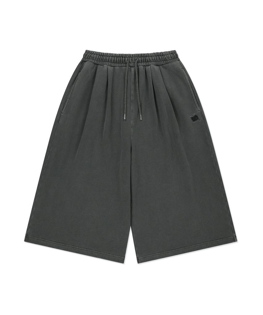 BROWNBREATH Tag Pigment Sweat Shorts - Charcoal