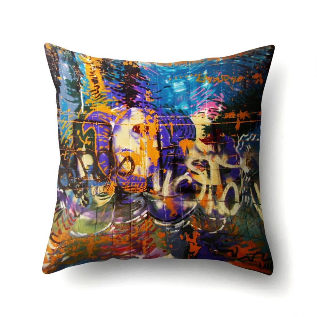Наволочка с граффити, офисная наволочка для гостиной, поясничная подушка