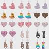 Romantic Valentine's Day Rainbow LOVE Acrylic Earrings for Women