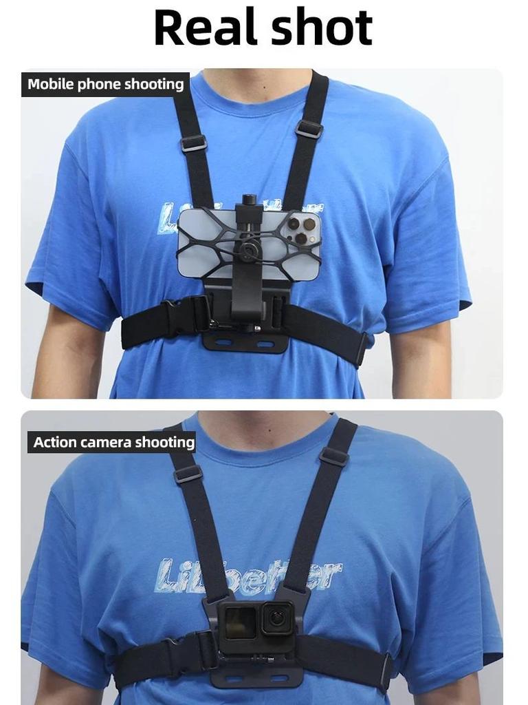 Mount Belt Chest Strap For Gopro Hero12 11 10 9 8Insta360 R X2 DJI OSMO Action Camera Harness For Go Pro SJCAM EKEN Accessories