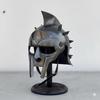 Roman Gladiator Helmet Black Handmade Steel Warrior Armor, Wearable Medieval Cosplay Helmet for Reenactment, LARP  Display