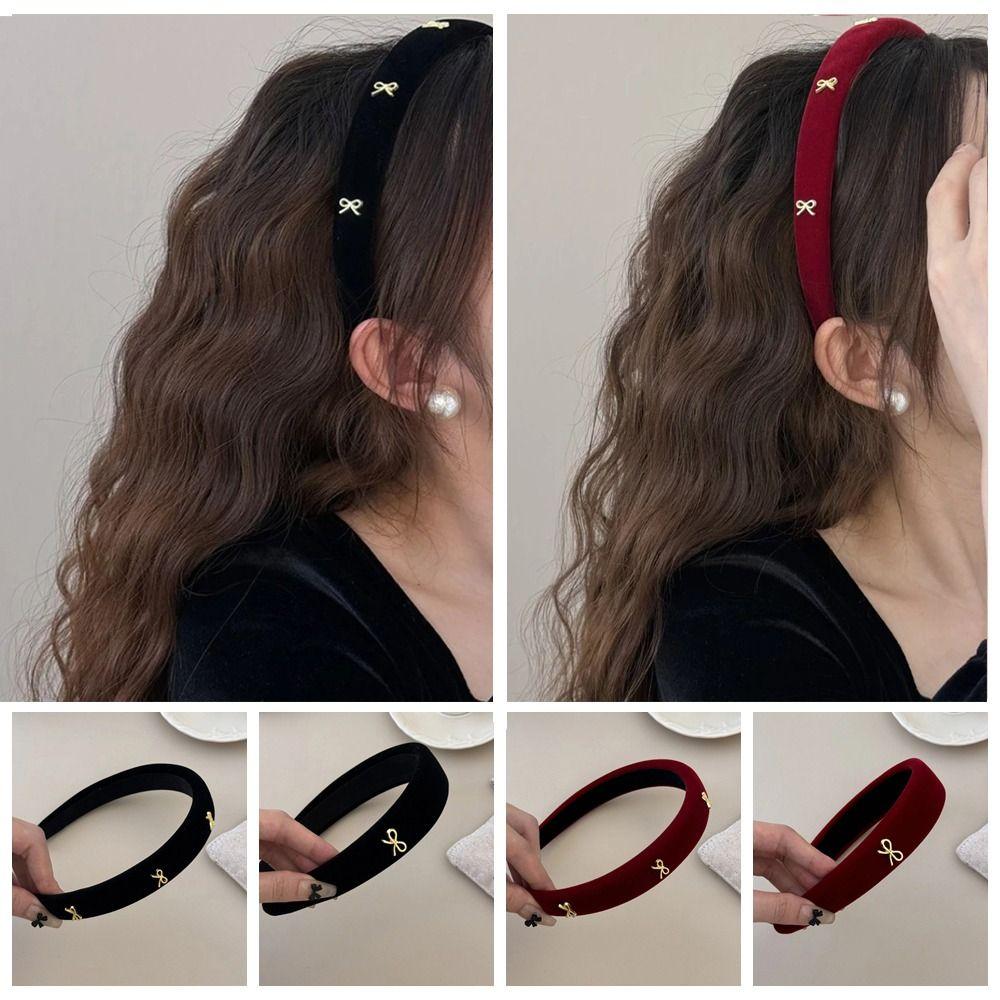 Alloy Bow Headband Non Slip Hair Accessory Elegant Hair Hoop Women