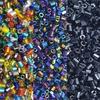 цилиндрические стеклянные бусы для рукоделия диаметр 2мм,1000шт,15цветов.