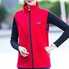 Women's Fall and Winter Windproof Warm Sleeveless Vest Corduroy Zipper Vest Office Vest