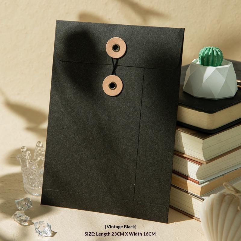A5 Vintage Kraft Paper Envelopes String Tie Closure for Bachelorette Party Invitation Card Small Gift Enclosure