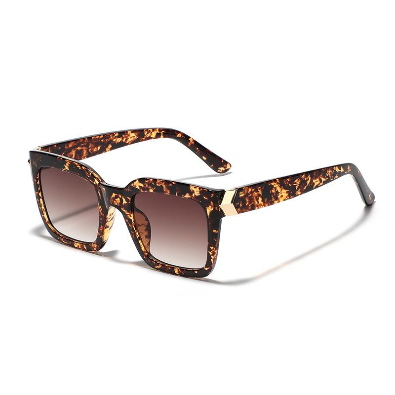 Очки Крупная оправа Квадратные Солнцезащитные очки Мужские Закрывающие лицо Универсальные Персонализированные Солнцезащитные очки Лесбиянка