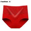 Женские трусики с высокой талией, утягивающие живот, хлопковые трусики большого размера S-5XL