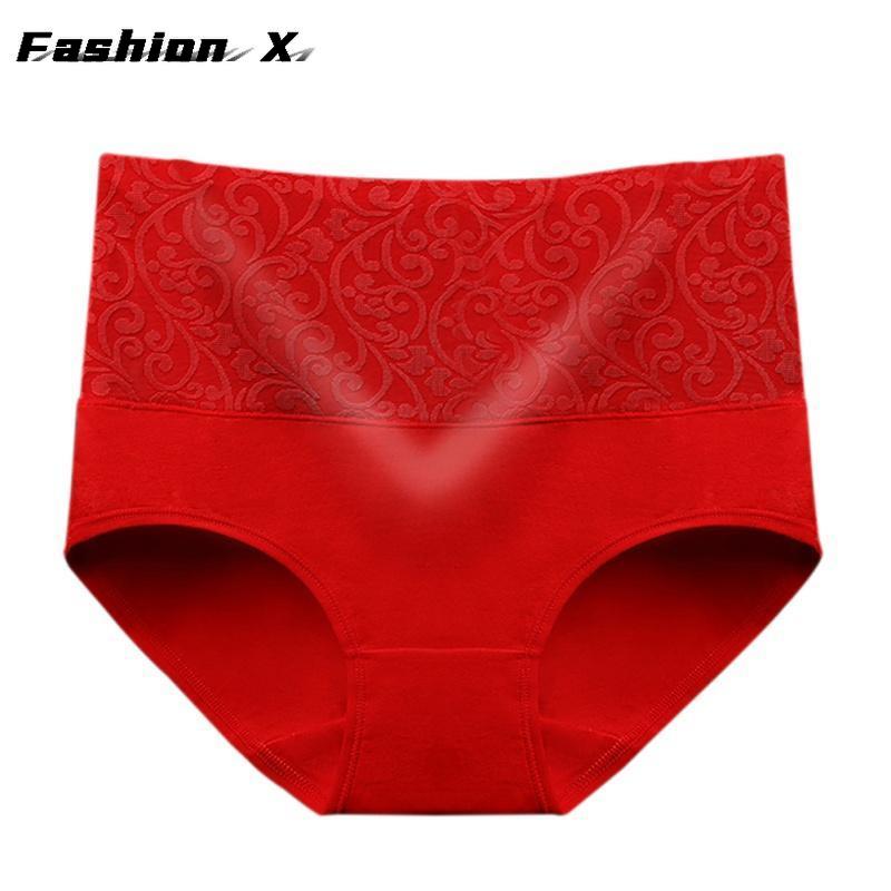 Женские трусики с высокой талией, утягивающие живот, хлопковые трусики большого размера S-5XL