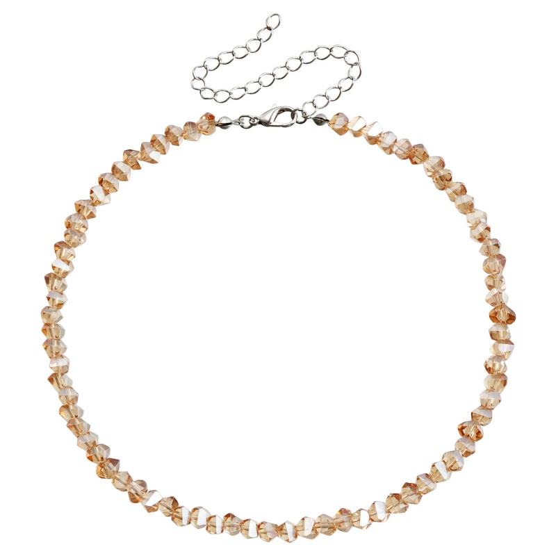 Винтажное корейское нерегулярное ожерелье-чокер из бисера, стекла и хрусталя для женщин