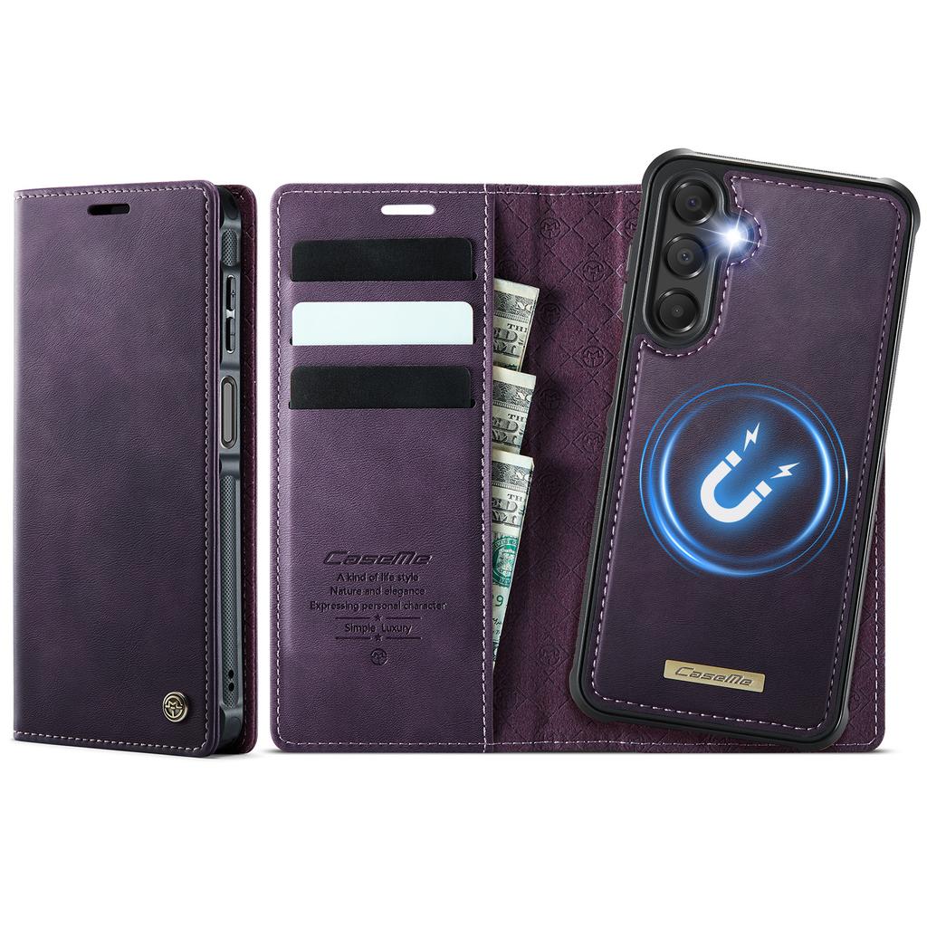 For Samsung Galaxy A16 5G Magnetic Case RFID Blocking Detachable Wallet Leather Phone Cover