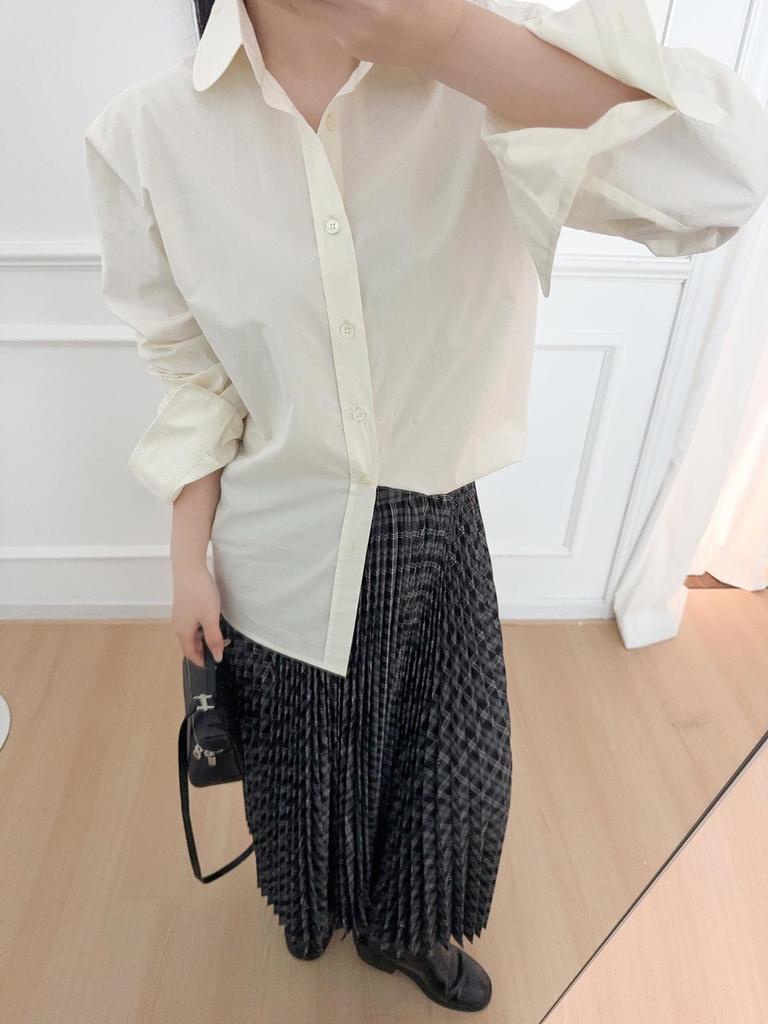 LP Women's Long Sleeve Drapey Slimming Blouse, Milk Yellow - Spring Casual Style