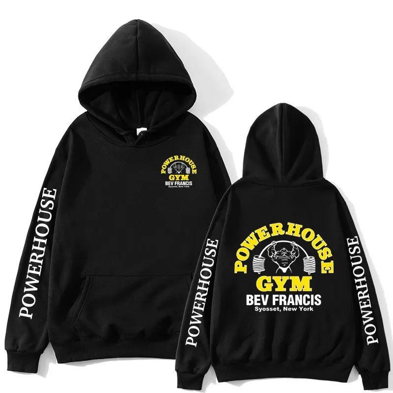 Powerhouse Gym Logo Hoodie Ashion Sweatshirt Hip Hop Casual Fashion Unisex Autumn Winter Fleece Streetwear Tops