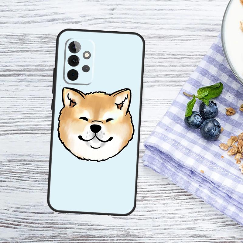 Animal Cute Dog Akita Case For Samsung Galaxy A54 A34 A14 A13 A33 A53 A12 A32 A52 A71 A51 A15 A25 A55 A35 Cover