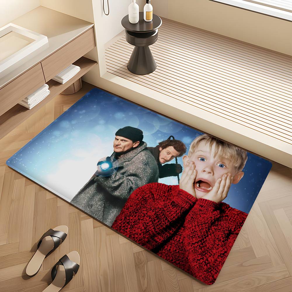 Classic H-Home Alone Movie Floor Mat Retro Multiple Choice Living Room Kitchen Rug Non-Slip Modern Home Decor