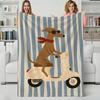 Cartoon S-Sausage dogs Throw Flannel Blanket Perfect for Sofa Office Bed Travel Sleep Read Relax Camping four season use