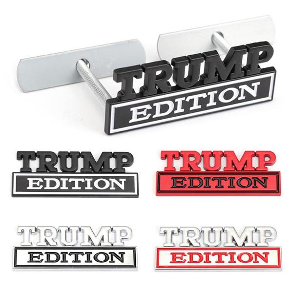 Наклейки с эмблемой Trump Edition, 3D металлический значок, наклейка, аксессуары для стайлинга автомобилей