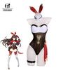 Amber Bunny Girl Costume Genshin Impact Amber Bunny Suit Sexy Women Jumpsuit Amber Uniform Full Set