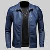 Spring Artificial Leather Jacket Men Motorcycle Jacket Male Stand Collar Casual Windbreaker Mens Clothing