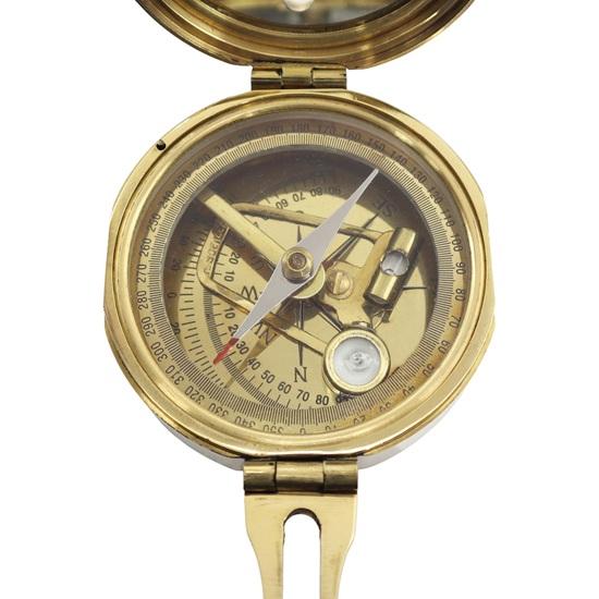 6.35 cm Brass Brunton Compass with Wooden Box Wedding, Anniversary, Birthday, Christmas Gift