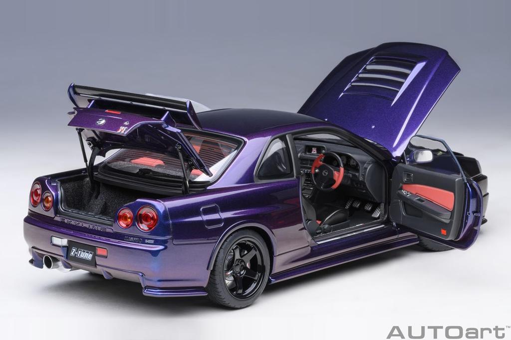 AUTOart Nismo R34 Midnight Purple III Finished Product 1/18 GT-R Z-tune