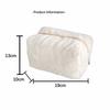 Rectangular Shape Plush Storage Bag Plush Fabric Handheld Cosmetic Bag  Personal Item Keep