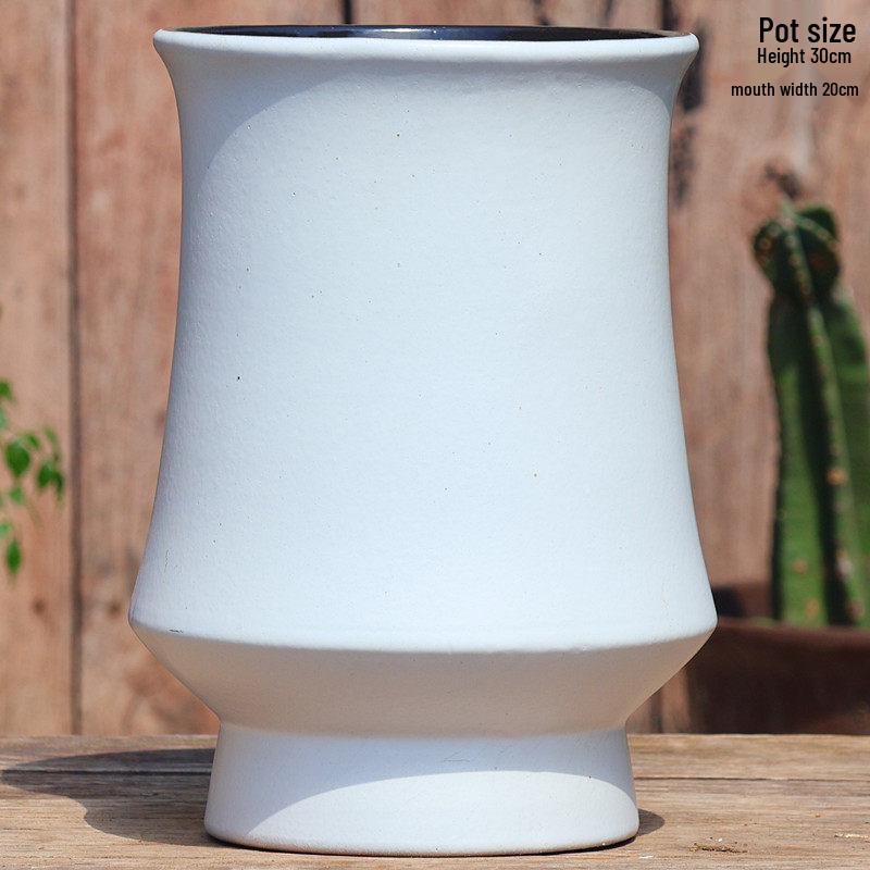 Large Wintergreen Bougainvillea Ceramic Flower Pot - Breathable, Tall Succulent & Tree Ceramic Jar