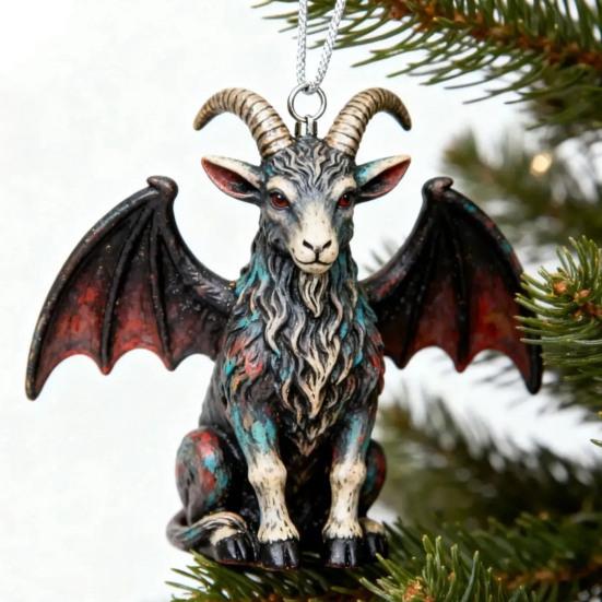2025 Cryptid Advent Calendar 24 Days Paranormal Countdown Christmas Decoration with 24 Collectible 2D/3D Mythical Creature Ornaments