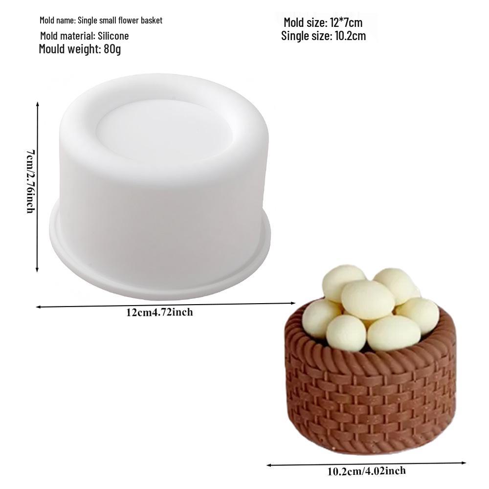 6-Cavity Flower & Heart Silicone Mousse Mold for Chocolate and Cakes