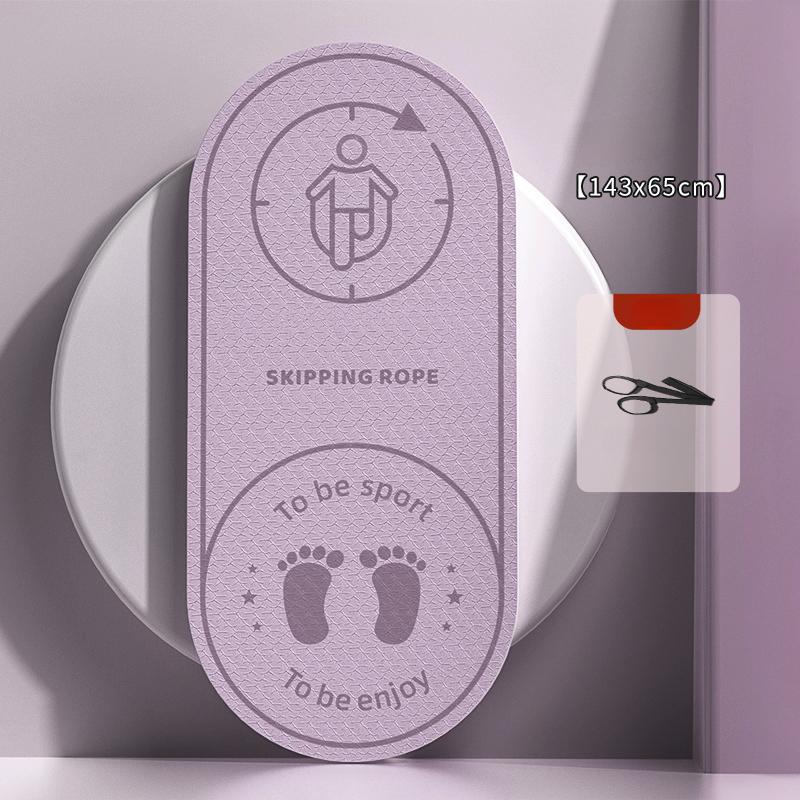 Jumping Rope Shock-absorbing Yoga Mat Fitness Aerobics Soundproof Shockproof Anti Slip Soundproof Thickened Mat Sports Exercise Dance Practice Mat
