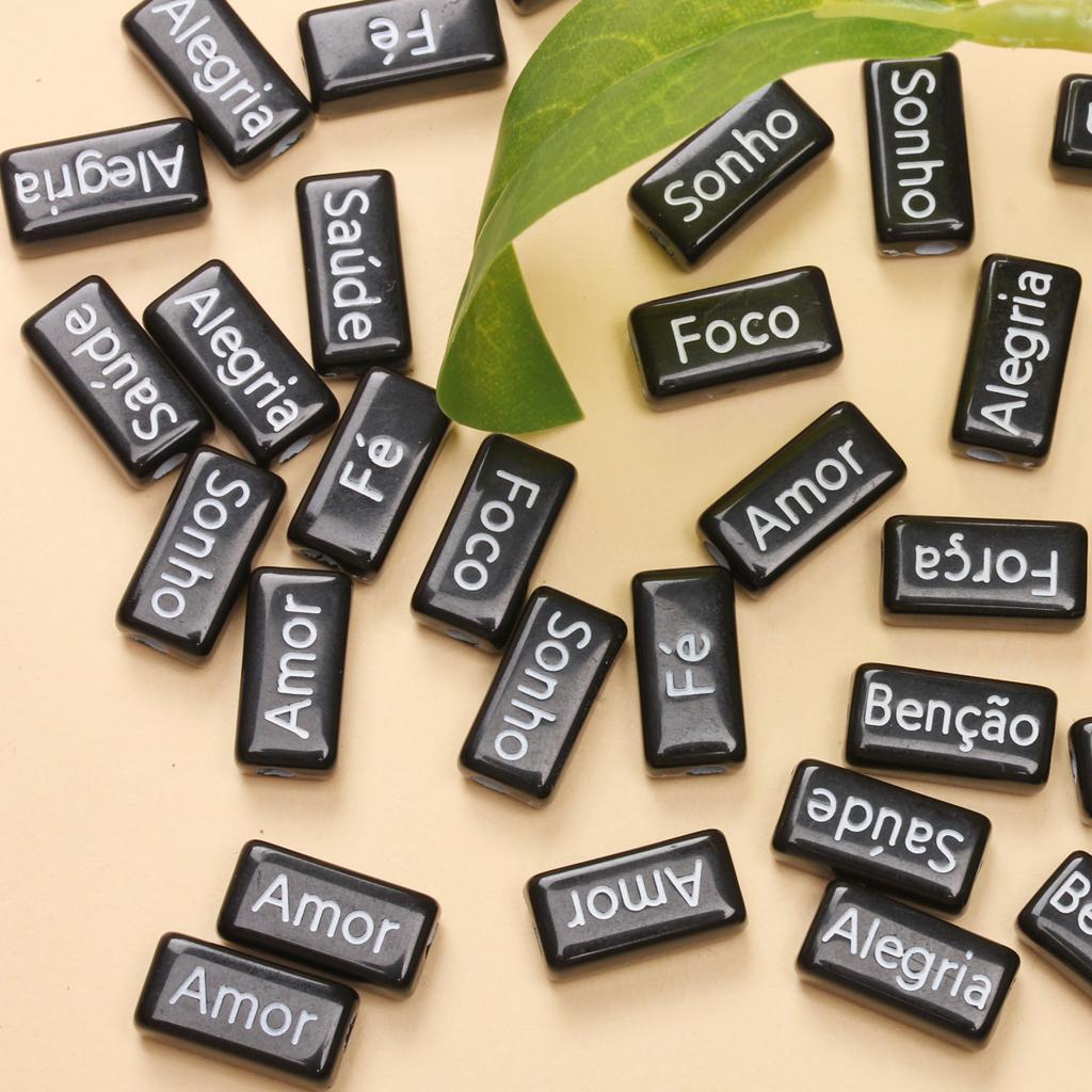 Акриловые аксессуары для изготовления ювелирных изделий французские слова 30 шт. материал ручной работы свободные бусины-шим браслет ожерелье своими руками