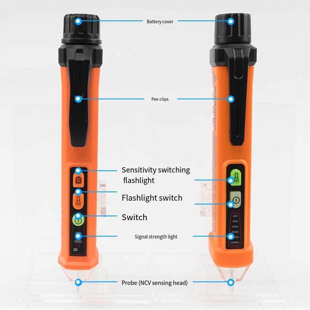 1PC PM8908C Voltage Tester AC 12V-1000V Detectors Non-Contact Voltage Test Pen Voltage Detectors Induction Pen Detection Point