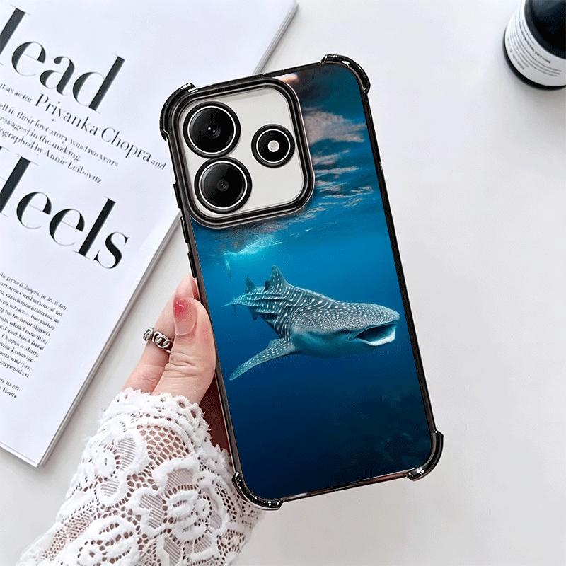 Мягкий чехол для телефона с китовой акулой для Xiaomi Redmi Note 14 15 Pro Plus 13 12 11S 11T 5G 10 9S 9 Покрытие Противоударный Fundas