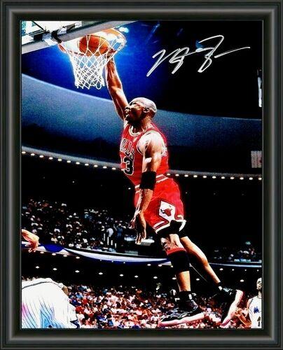 Michael Jordan Dunk - A4 Signed Autographed Photo Basketball Poster