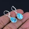 Серьги с драгоценными камнями Ларимар, твердые серьги из стерлингового серебра 925 пробы, серьги ручной работы, ювелирные изделия, подарок для женщин и девочек, E-1509