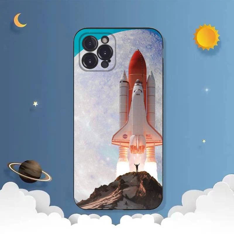 Чехол для телефона «Космическая ракета» для iPhone Samsung Galaxy Redmi Xiaomi Oppo OnePlus Note SA 7 8 9 10 11 12 13 14 20 21 22 23 53 54 Pro Max Ultra TPU Soft