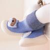 Newborn Baby Toddler Shoes Spring and Autumn Moving Season Cartoon Fleece Thickened Indoor Non-slip Soft Sole Indoor Floor Shoes