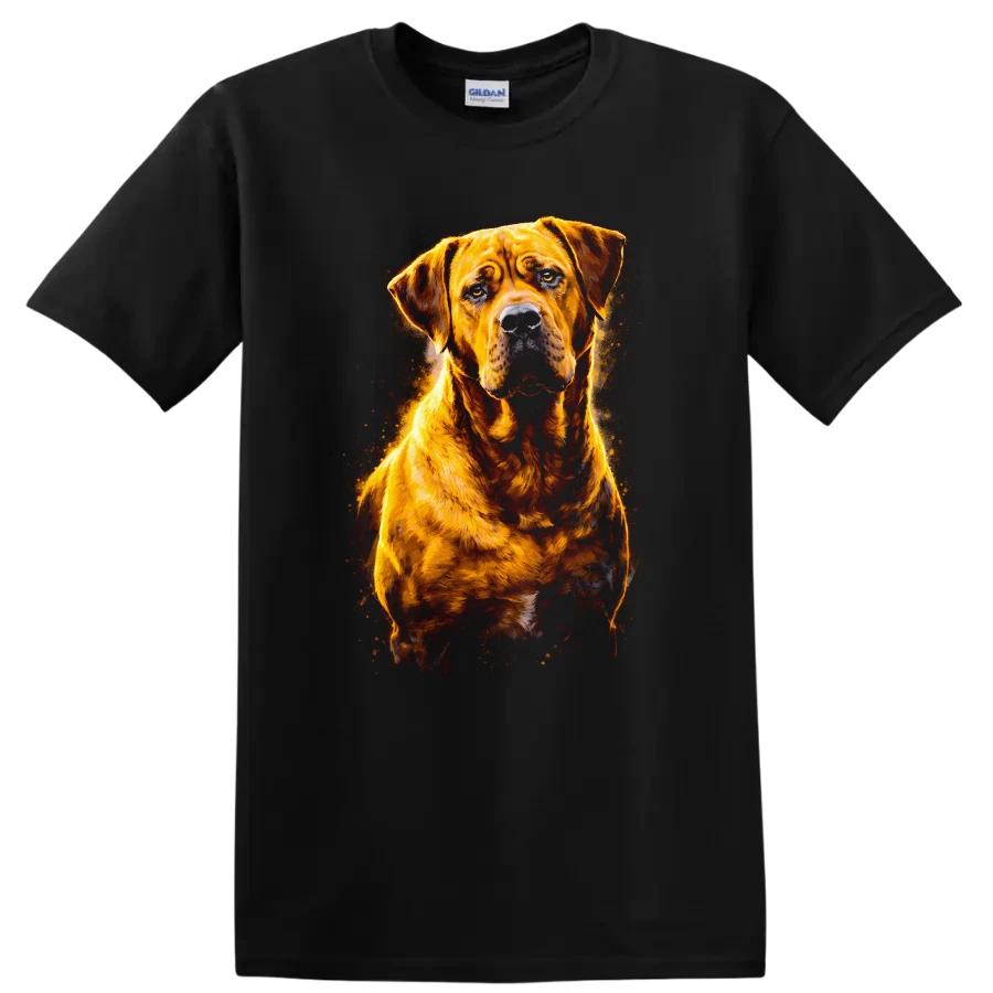 Dog Art T Shirt Colorful Orange Dog Design Graphic Tee for Dog Lovers