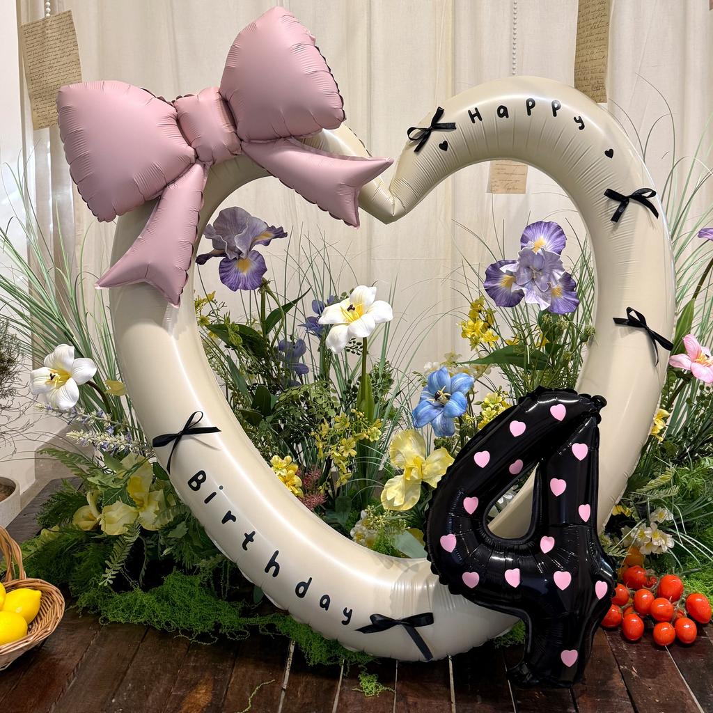 40-дюймовый розовый фольгированный шар в форме сердца, черный цифровой алюминиевый декор для вечеринки по случаю дня рождения, украшение для детского праздника, подарок для девочек на свадьбу, реквизит для детского праздника