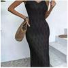 Sexy Knit Beach Dress Sleeveless Sheer Cover Up Vacation