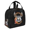 Custom Route 66 Mother Road Sexy PinUp Lunch Bag Men Women Cooler Warm Insulated Lunch Box for Adult Office